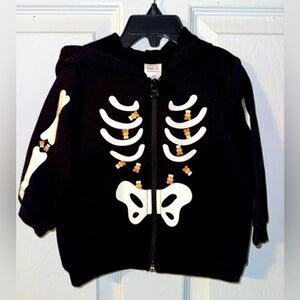 Halloween Skeleton Zip-Up Hoodie | Boys 18 Months | Brand New!